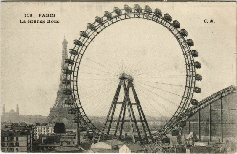 Carte postale ancienne La Grande Roue à Paris 15e