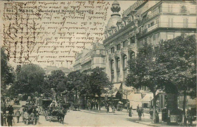 Carte postale ancienne Paris - Boulevard Bonne-Nouvelle à Paris