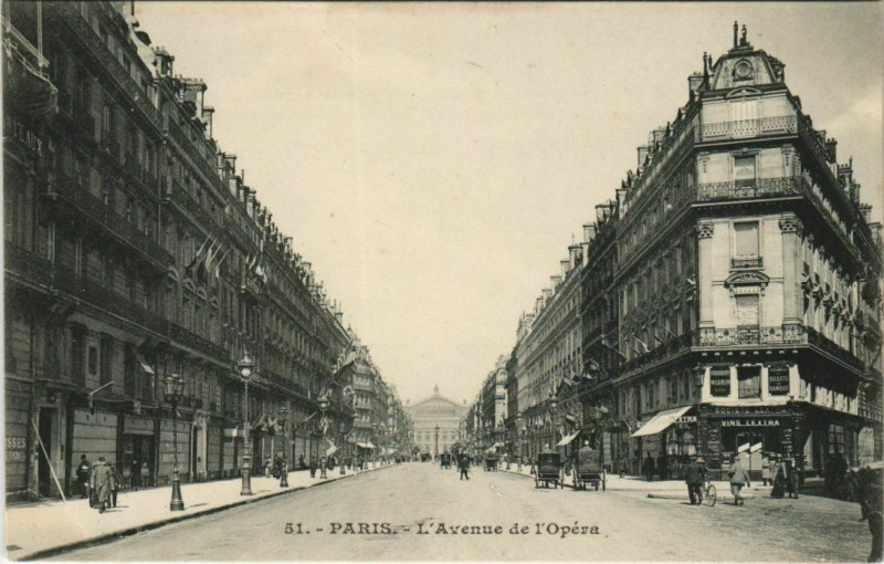Carte postale ancienne Paris - L'Avenue de l'Opéra à Paris