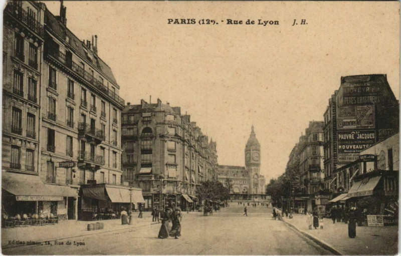 Carte postale ancienne Rue de Lyon à Paris 12e