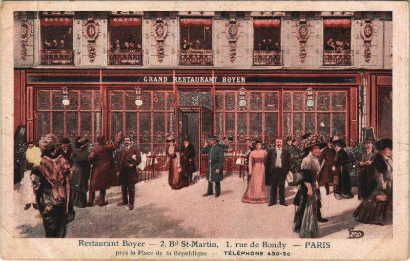 Carte postale ancienne Paris - Restaurant Boyer à Paris