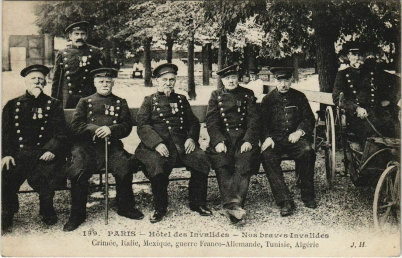 Carte postale ancienne Paris - Nos braves Invalide à Paris