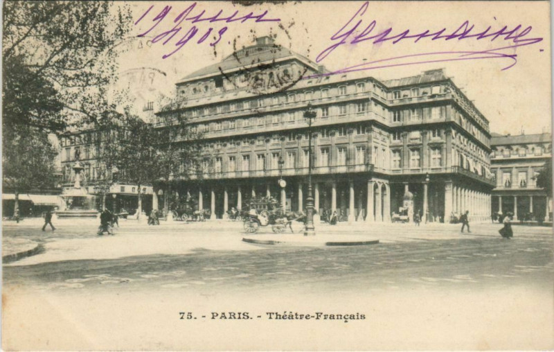Carte postale ancienne Paris - Théátre-Francais à Paris