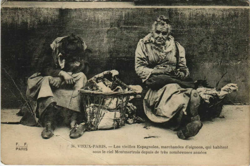 Carte postale ancienne Paris - Les vieilles Espagnoles à Paris
