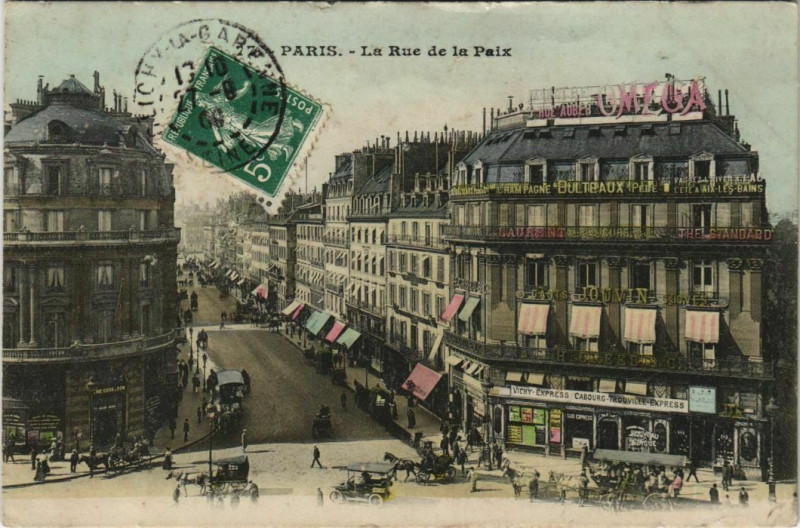 Carte postale ancienne Paris - La Rue de la Paix à Paris