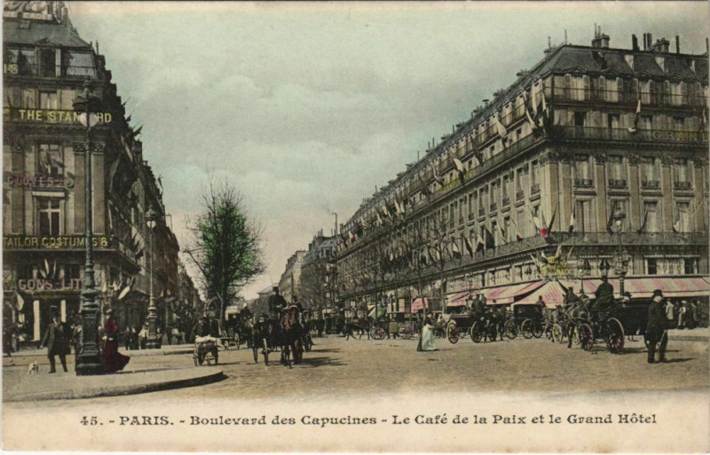 Carte postale ancienne Paris - Boulevard des Capucines à Paris