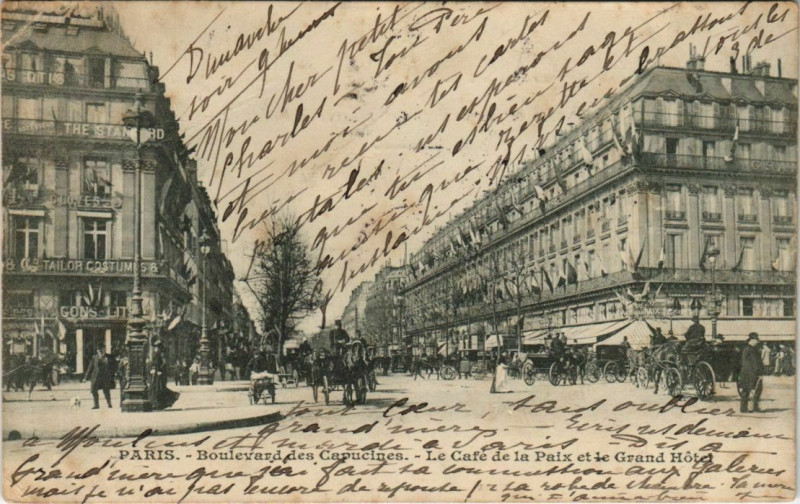 Carte postale ancienne Paris - Boulevard des Capucines à Paris