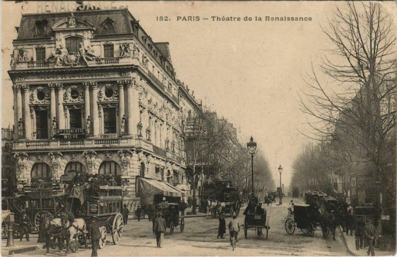 Carte postale ancienne Paris - Théátre de la Renaissance à Paris