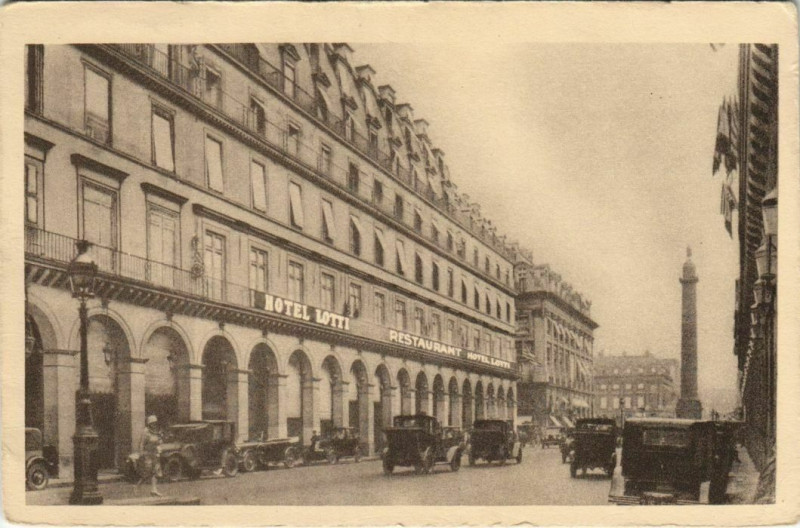 Carte postale ancienne Paris - Hotel Lotti, Rue de Castiglione à Paris