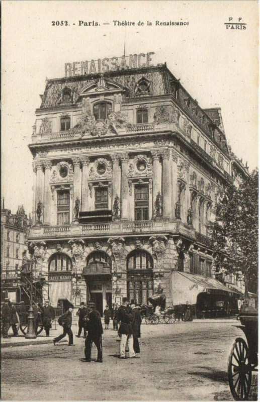 Carte postale ancienne Paris - Théátre de la Renaissance à Paris