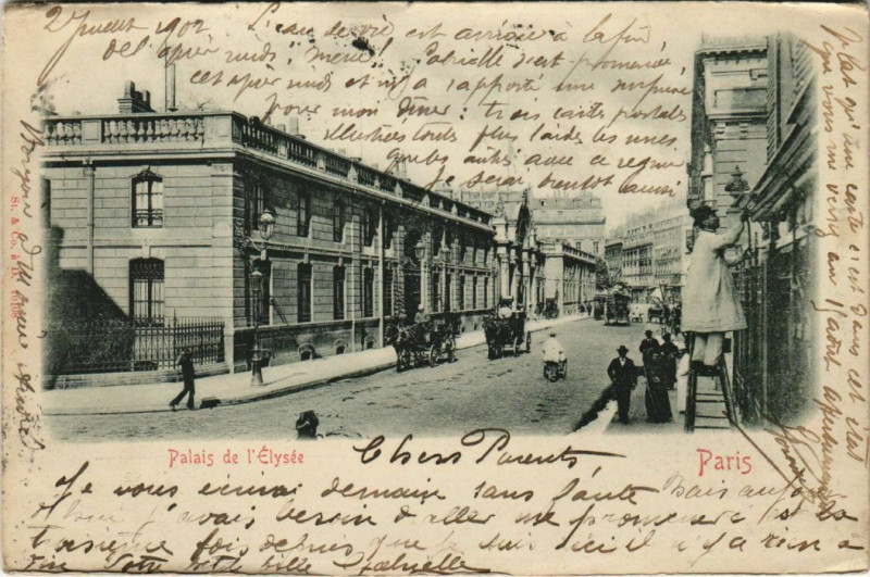 Carte postale ancienne Paris - Palais de l'Elyée à Paris