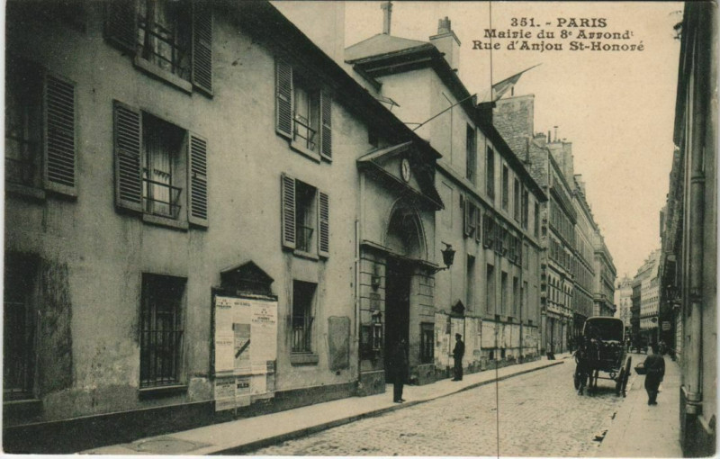 Carte postale ancienne Paris - Mairie du 8e Arrodissement à Paris