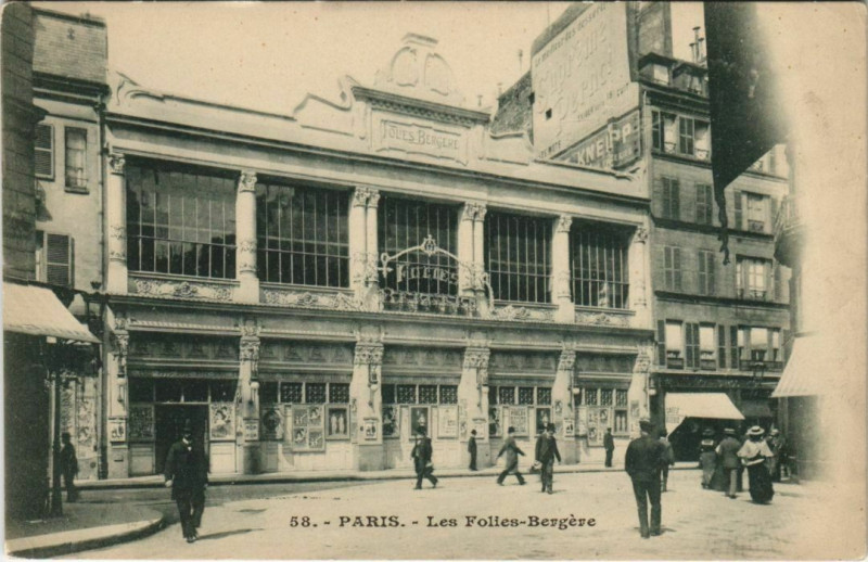 Carte postale ancienne Les Folies Bergères à Paris 9e
