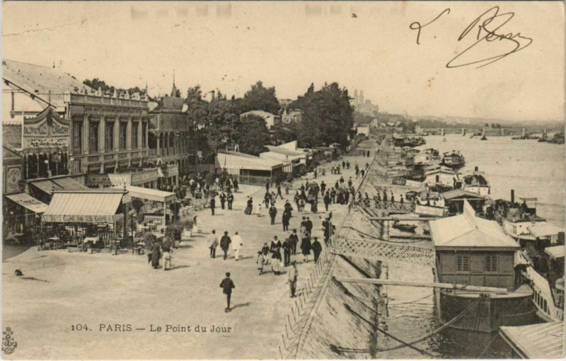 Carte postale ancienne Le Point du jour à Paris 16e