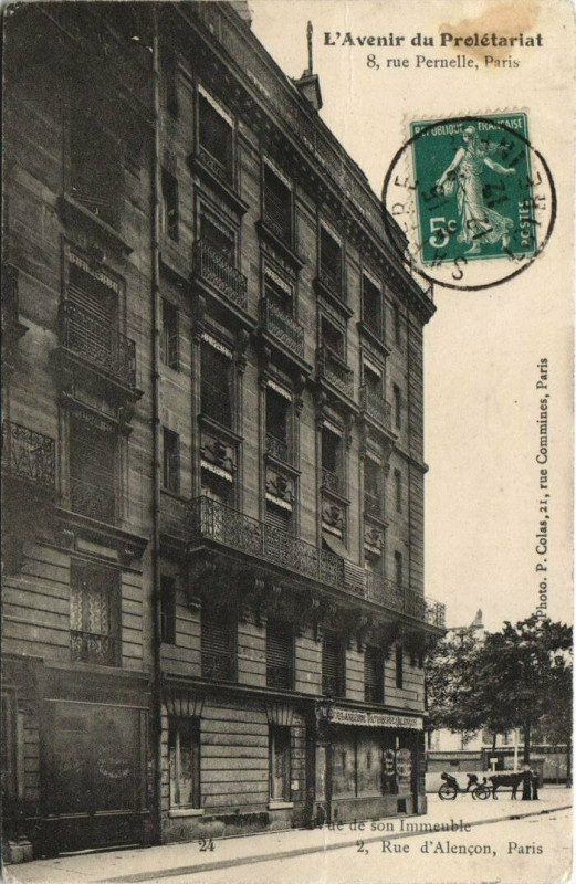 Carte postale ancienne Paris - L'Avenir du Prolétariat à Paris