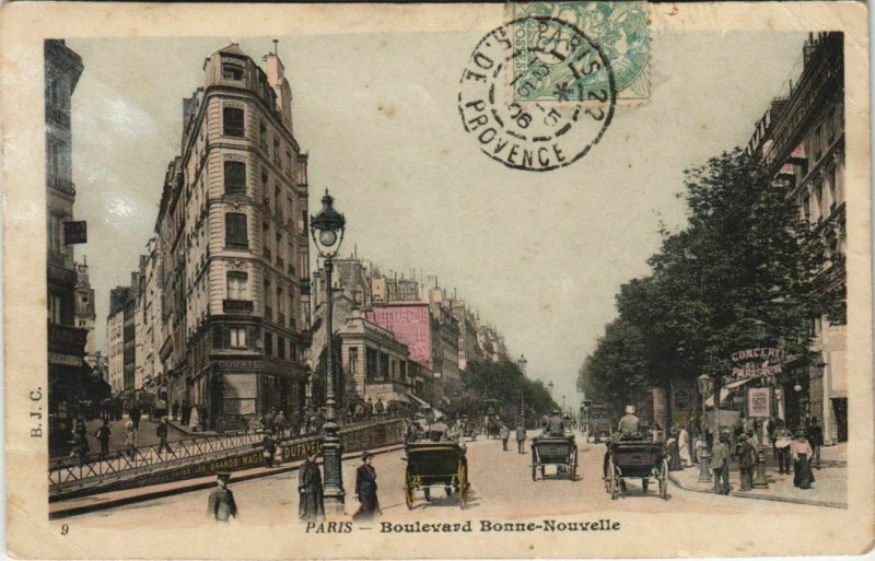 Carte postale ancienne Paris - Boulevard Bonne-Nouvelle à Paris