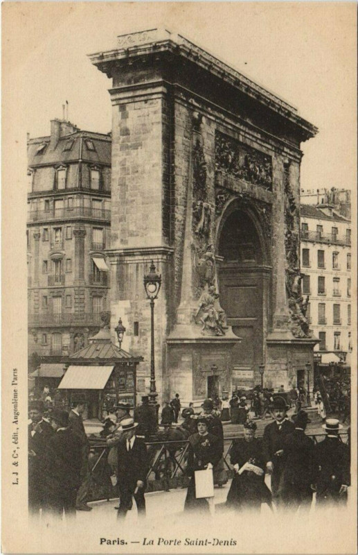 Carte postale ancienne Paris - La Porte Saint-Denis à Paris