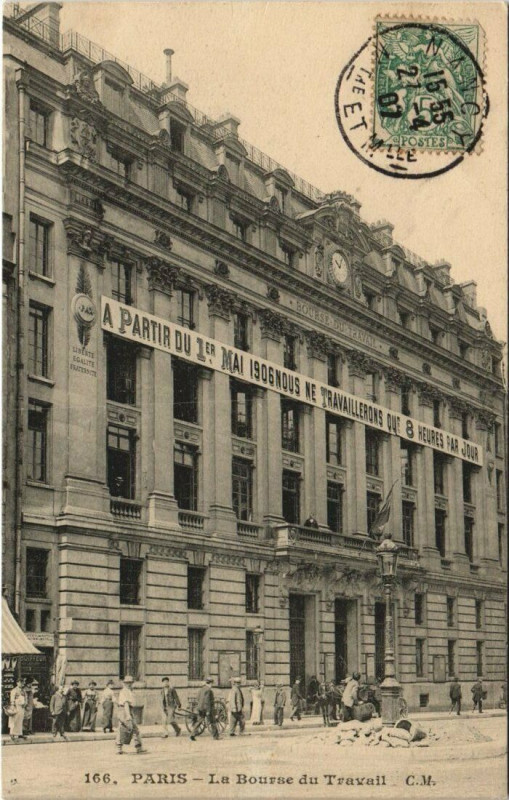 Carte postale ancienne Paris - La Bourse de Travail à Paris