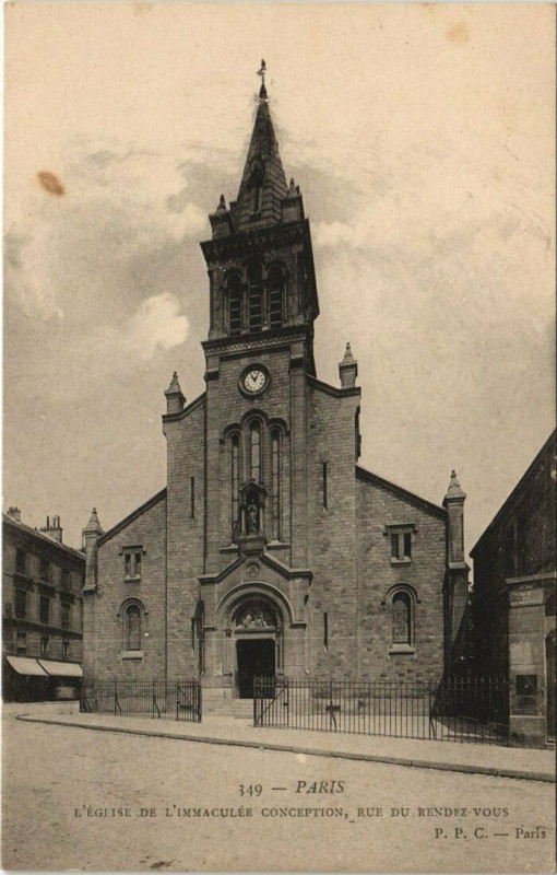 Carte postale ancienne Paris 12e - Eglise de Immaculée à Paris 12e