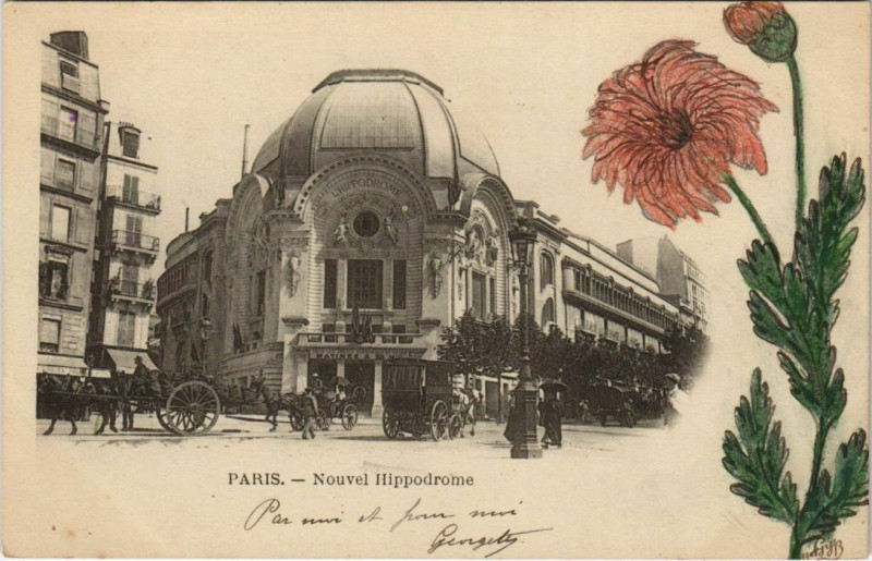 Carte postale ancienne Nouvel Hippodrome à Paris 18e