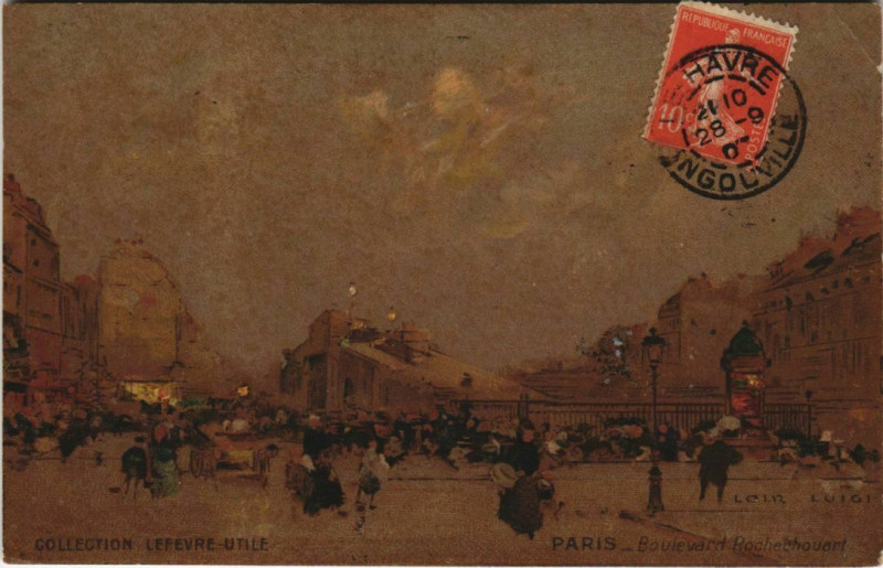 Carte postale ancienne Boulevard Rochechouart à Paris 18e
