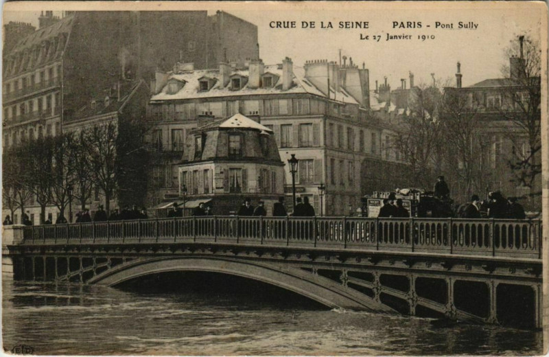 Carte postale ancienne Paris 4e - Pont Sully  à Paris 4e
