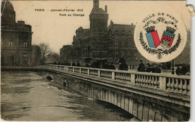 Carte postale ancienne Paris 1er - Pont au Change  à Paris 1er