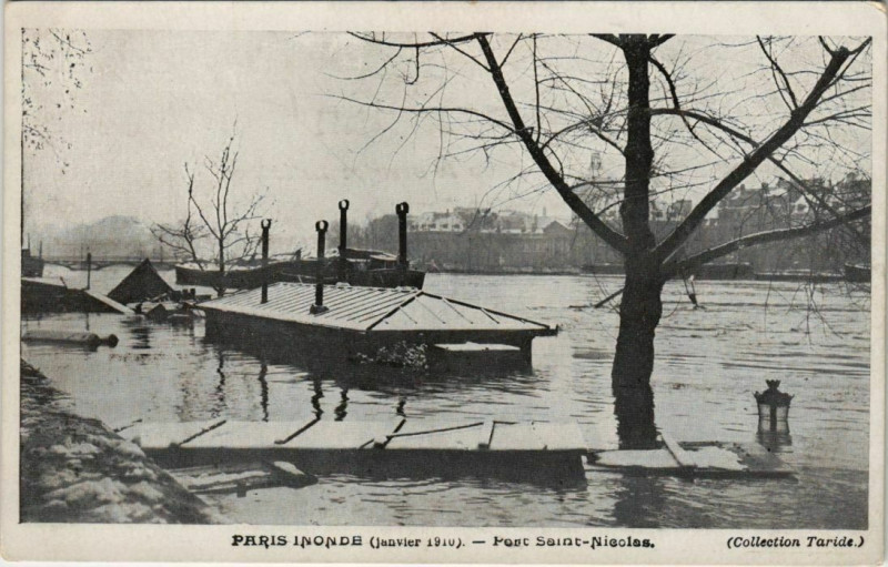Carte postale ancienne Paris 1er - Pont Saint-Nicolas  à Paris 1er
