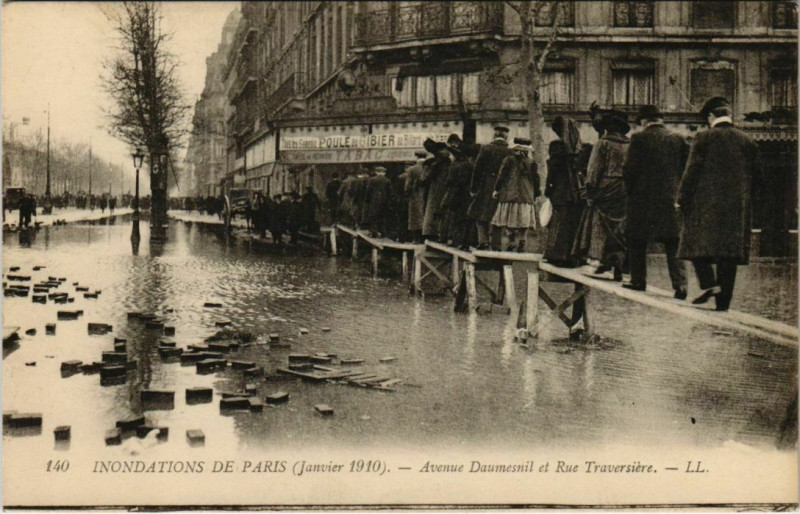 Carte postale ancienne Paris 12e - Avenue Daumesnil et Rue Traversière - Ll.140  à Paris 12e