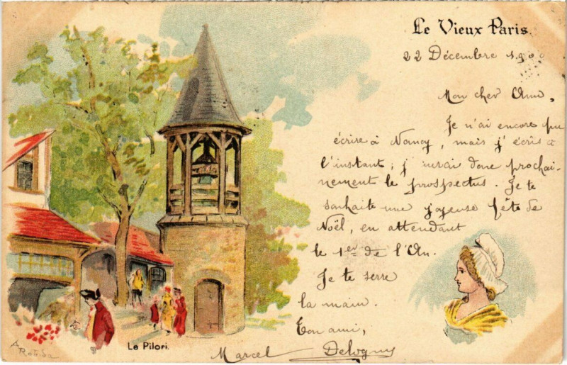 Carte postale ancienne Paris Illustrateur Le Vieux Paris (dos non divisé) à Paris