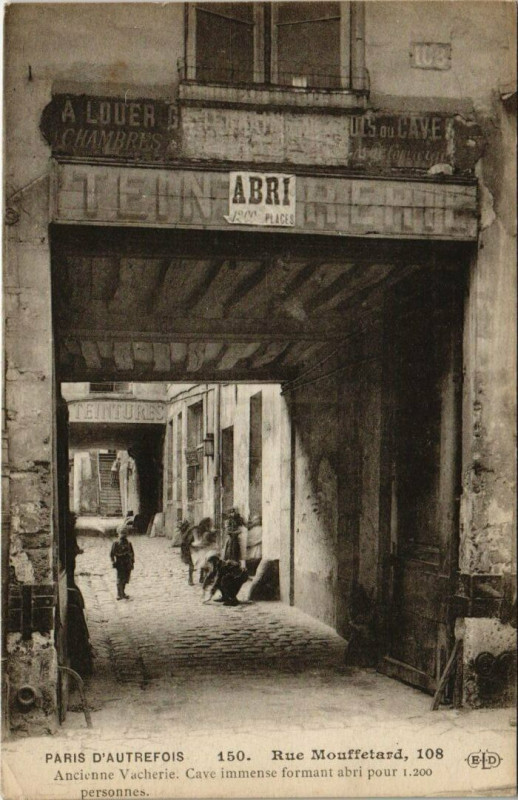Carte postale ancienne Paris 5e - Rue Mouffetard, 108  à Paris 5e