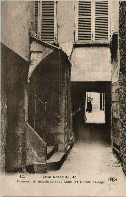 Carte postale ancienne Paris 5e - Rue Galande, 41  à Paris 5e