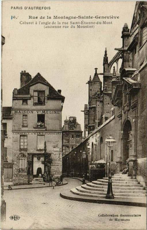 Carte postale ancienne Paris 5e - Rue de la Montagne-Ste-Genevieve  à Paris 5e