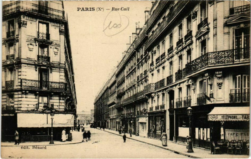 Carte postale ancienne Paris 10e - Rue Cail à Paris 10e