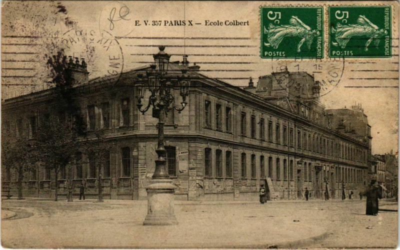 Carte postale ancienne Paris 10e - Ecole Colbert à Paris 10e