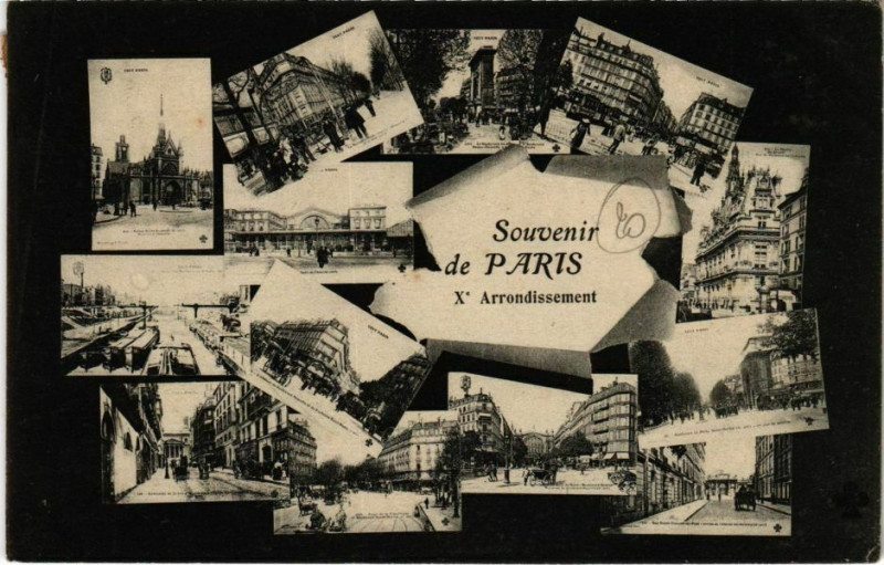 Carte postale ancienne Paris 10e - Souvenir de Paris à Paris 10e