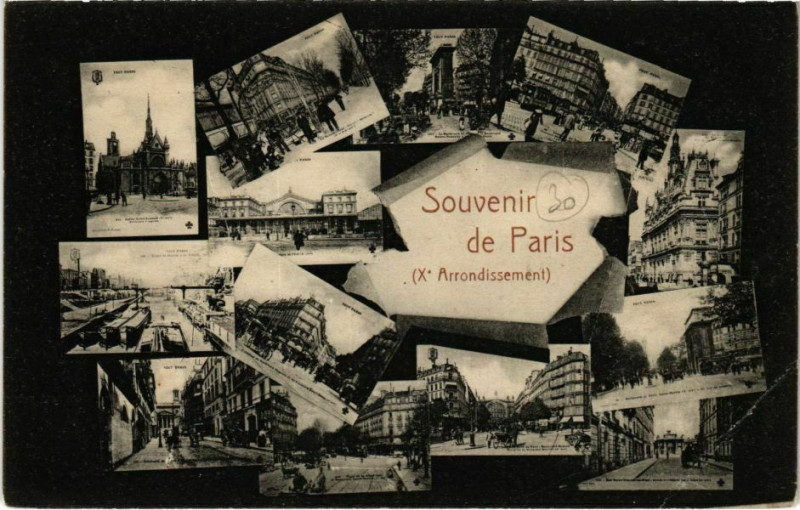 Carte postale ancienne Paris 10e - Souvenir de Paris à Paris 10e