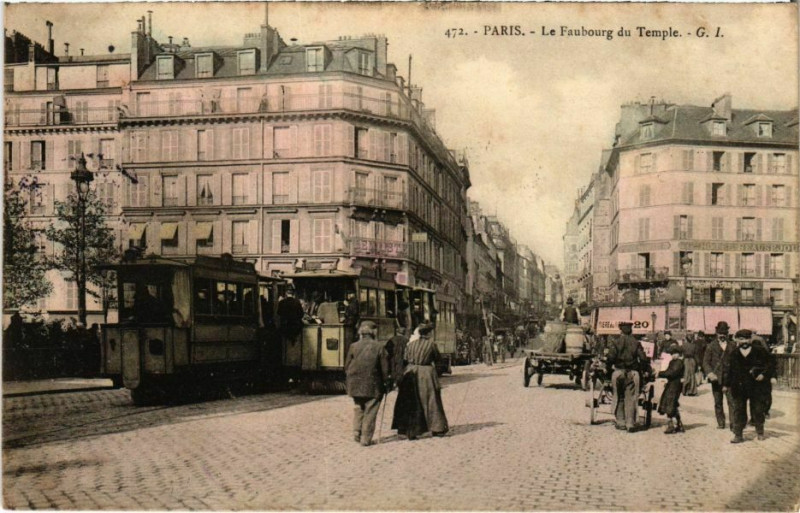 Carte postale ancienne Paris 10e - Le Faubourg du Temple à Paris 10e