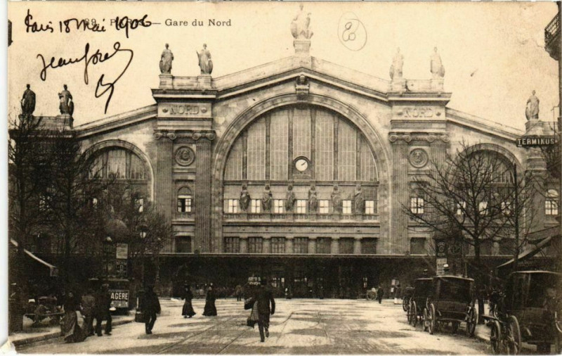 Carte postale ancienne Paris 10e - Gare du Nord à Paris 10e