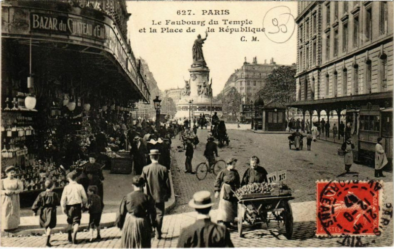 Carte postale ancienne Paris 10e - Le Faubourg du Temple à Paris 10e
