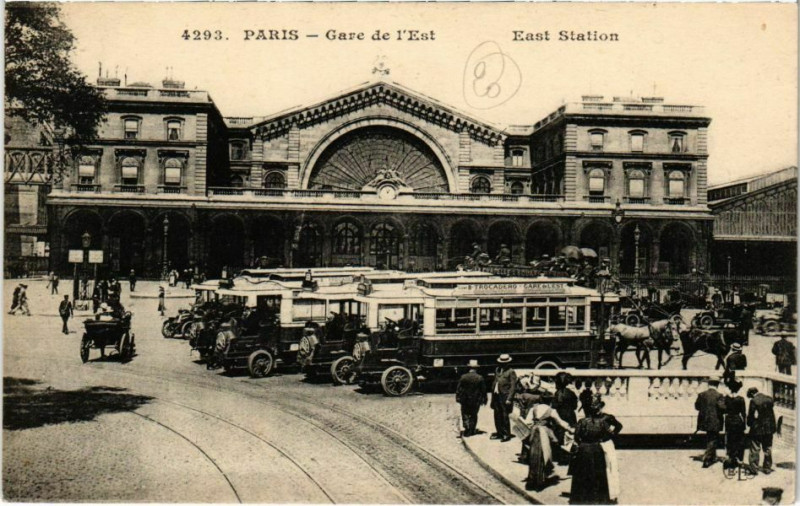 Carte postale ancienne Gare de l'Est à Paris 10e