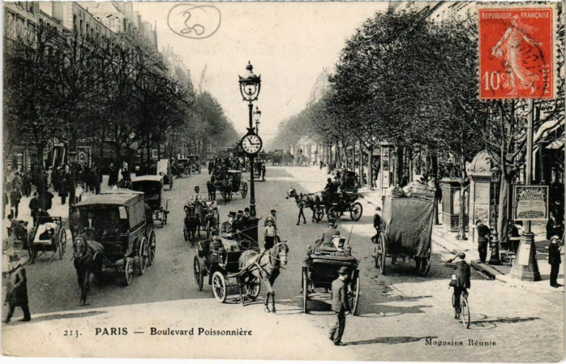 Carte postale ancienne Paris 9e - Boulevard Possionniére à Paris 9e