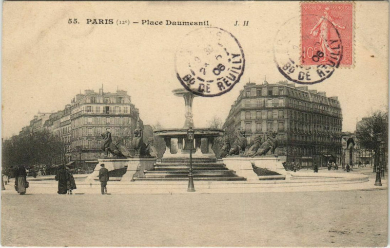 Carte postale ancienne Paris - Place Daumesnil à Paris
