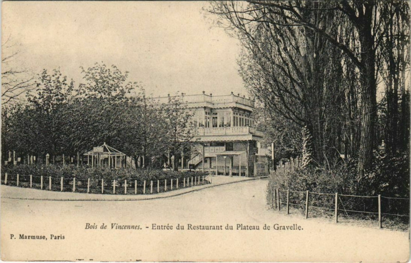 Carte postale ancienne Bois de Vincennes - Restaurant du Plateau de Gravelle à Paris 12e
