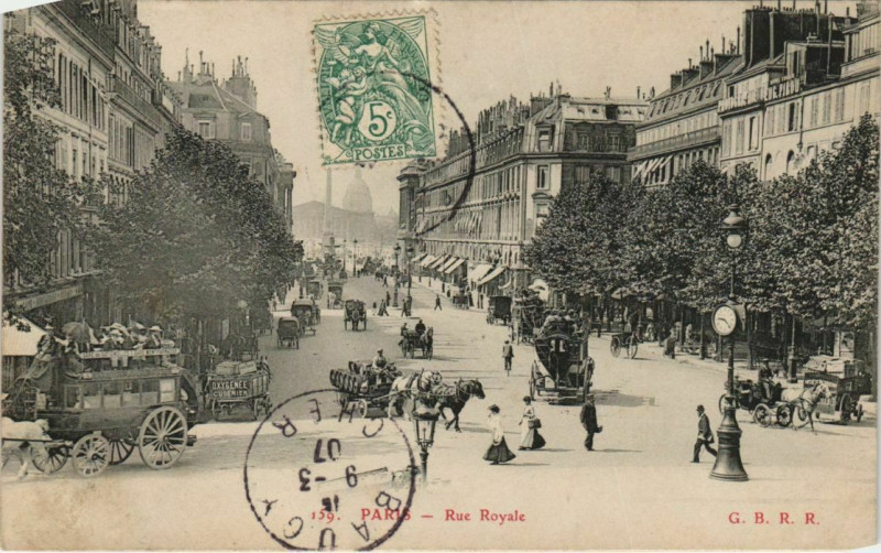 Carte postale ancienne Paris - Rue Royale à Paris
