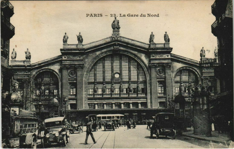 Carte postale ancienne Paris - La Gare du Nord à Paris