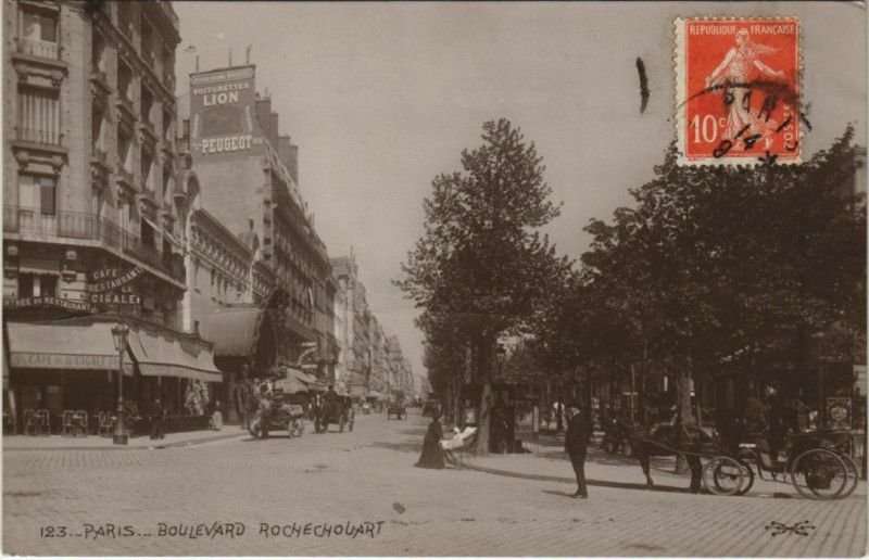 Carte postale ancienne Paris - Boulevard Rochechouart à Paris