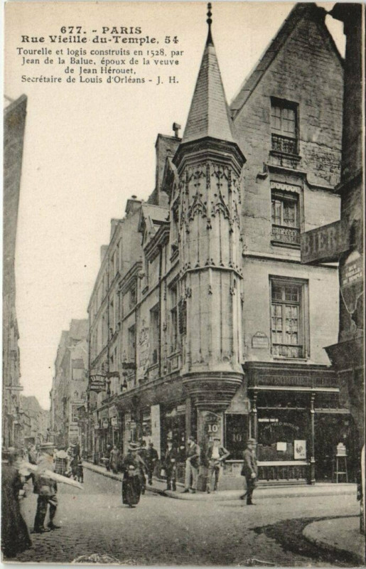 Carte postale ancienne Paris 3e - Rue Vieille du Temple, 54 à Paris 3e