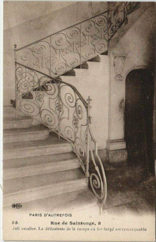Carte postale ancienne Paris - Rue de Saintonge, 8 à Paris