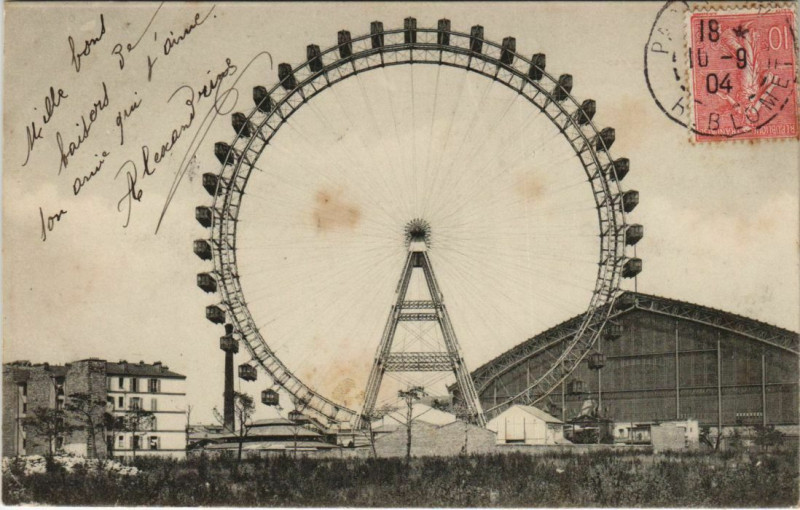 Carte postale ancienne La Grande Roue à Paris 15e